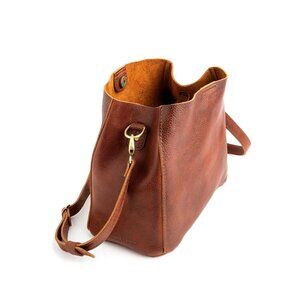 Portland Leather Goods Butterfly Bucket Bag - Nutmeg
